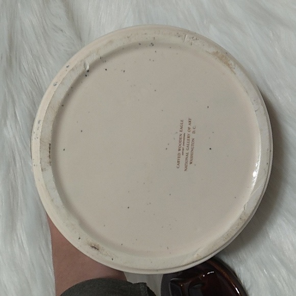 Mccoy Vintage 1970's Carved Wooden Eagle Cookie Jar In Perfect Condition - Picture 13 of 13